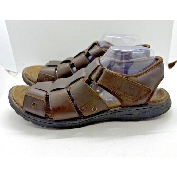 Abeo Brody Men\'s Sandals Shoes Size 10N Brown Leather Hook Loop Comfort Walking main image 9